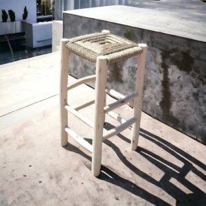 TABOURET DE BAR EN BOIS ET DOUM