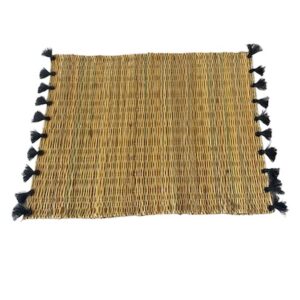 SET DE TABLE RECTANGULAIRE POMPON SABRA NOIR